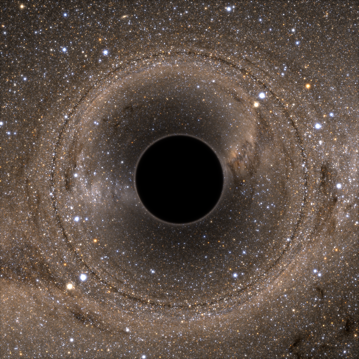 black hole affects light from stars